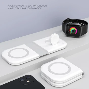 2 v 1 Magnetni Brezžični Polnilnik Za iPhone Mini 12 12 Pro Max Magsafing Polnjenje Za Apple ura