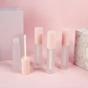 5ML Plastike, Motnega, Lip Gloss Cev DIY Posode Prazne Kozmetični Ličila Organizator Z Roza Pokrov Krog Povratne Steklenice