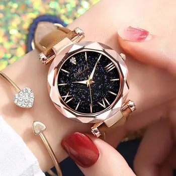 2021 Ženske Gledajo Unisex Zvezde Malo Točke Motnega Pasu Ura Ženske Nizajo Roman Obsega Watch Reloj Mujer Zegarek Damski