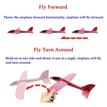 4Pcs Priročnik za Metanje Prikrivanje Pene Jadralno Letalo Letalo Model Šport na Prostem, ki Plujejo Otroci Igrače