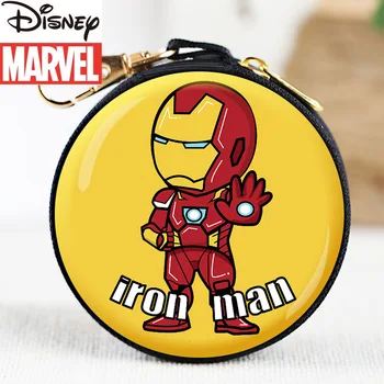 Disney Marvel Iron Man Kovanec Torbici Captain America Slušalke Kabel Podatkovni Kabel Usb Za Shranjevanje Vrečko Zelo Vzdržljiv Cartoon Slike Mala Denarnica