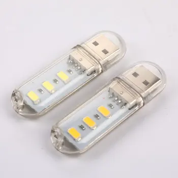 Prenosni 5V USB LED Nočna Lučka Vmesnik Mini Lučka za Branje Svetlobe Knjiga Svetlobe