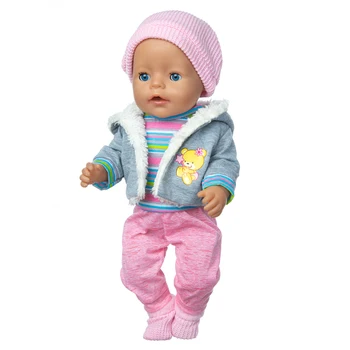 Vesel Elfin 2021 Novo Obleko + plašč, Primerni Za 43 cm, Rojen baby Doll obleko rodi Punčko Pribor in Jakno za dekleta najbolje prodajana