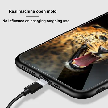 Živali Primeru Telefon Za iPhone 12 Pro XS Max XR 7 8 6 Plus 6S Mehko TPU Nazaj Kritje Za iPhone 11 SE 2020 steklen Pokrov Funda Tiger